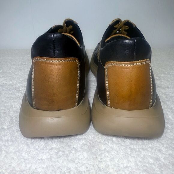 Kenneth Cole Reaction 2Tone Black/Brown Leather Lace Up Casual Men Shoes Size 12 - Picture 4 of 9